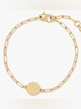 Kate Spade Gold Chain Link Bracelet - Initial “S”